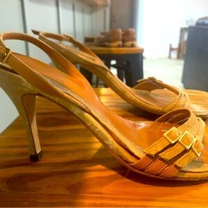 Louis Vuitton Beige Strappy Heels